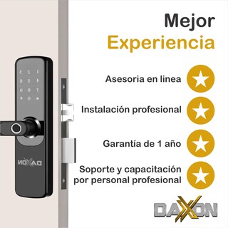 Foto 4 | Cerradura Electrónica Inteligente Daxxon B44 Negra Wifi y 5 Métodos de Apertura