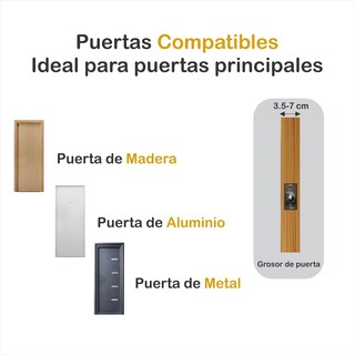 Foto 5 | Cerradura Electrónica Inteligente Daxxon B44 Negra Wifi y 5 Métodos de Apertura