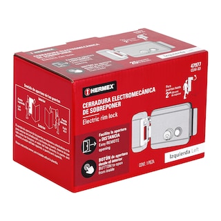 Foto 2 | Cerradura Electromecánica con Botón Hermex color Gris Izquierda