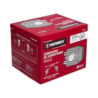 Foto 2 | Cerradura de Sobreponer Hermex CS-92 color Gris 2 Barras Instala Fácil Llave Puntos
