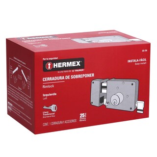 Foto 2 | Cerradura de Sobreponer Hermex Cs75i color Gris