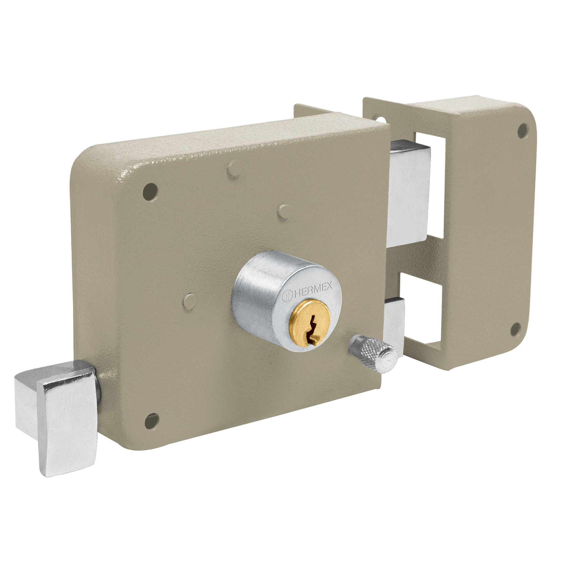 Cerradura de Sobreponer Hermex Cs75d color Gris
