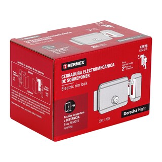 Foto 2 | Cerradura Electromecánica Sin Botón Hermex color Gris Derecha