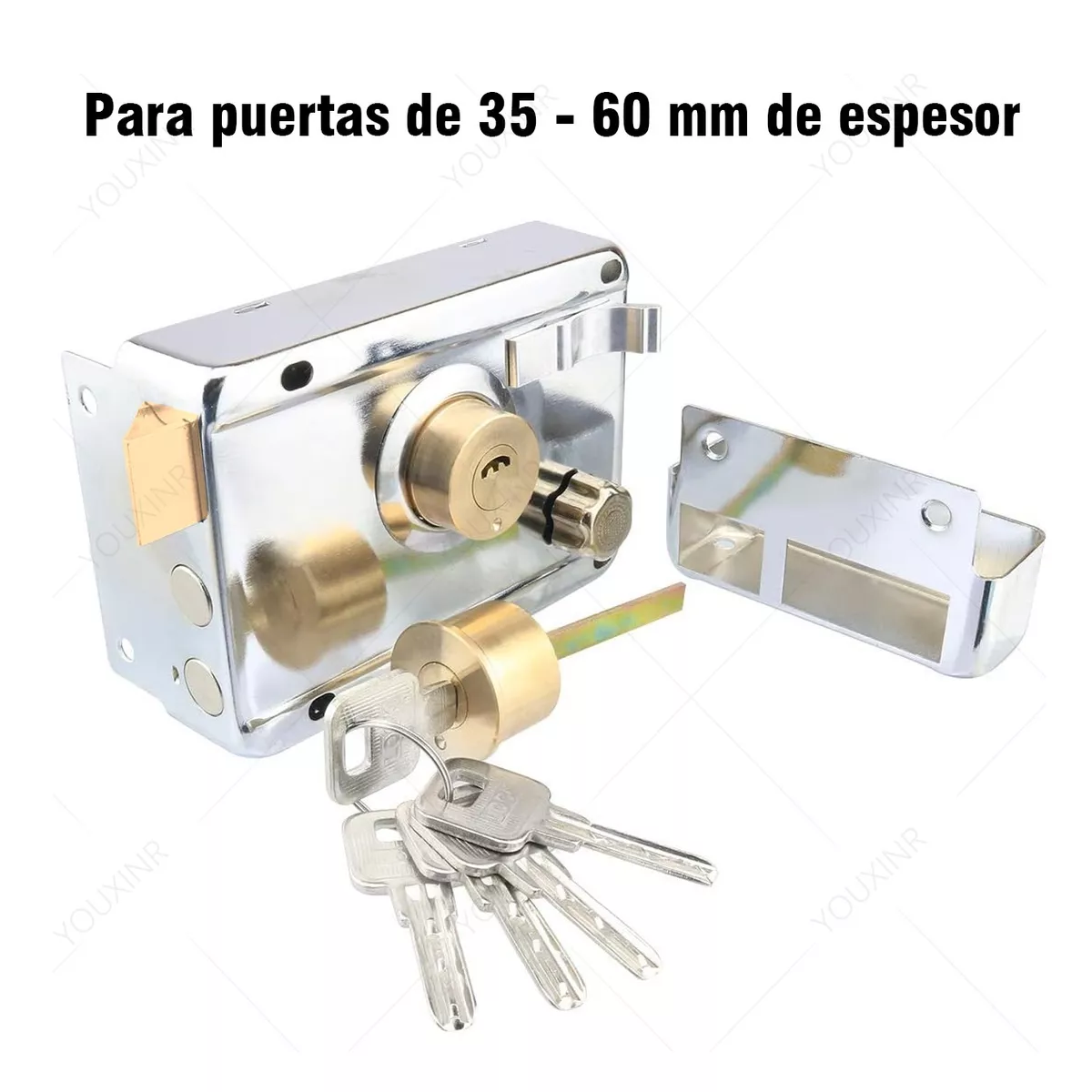 Foto 4 pulgar | Cerradura de Sobreponer Automática de Llave Alta Seguridad 20 Pzas Eo Safe Imports color Plata