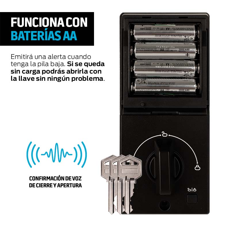 Foto 7 | Cerradura Inteligente para Exterior 3 en 1 Redlemon 83622 Negra