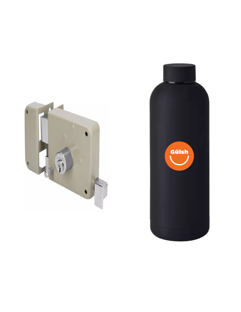 Foto 2 pulgar | Cerradura Sobreponer Instala-fácil Izquierda + Termo De Agua De Regalo Güish