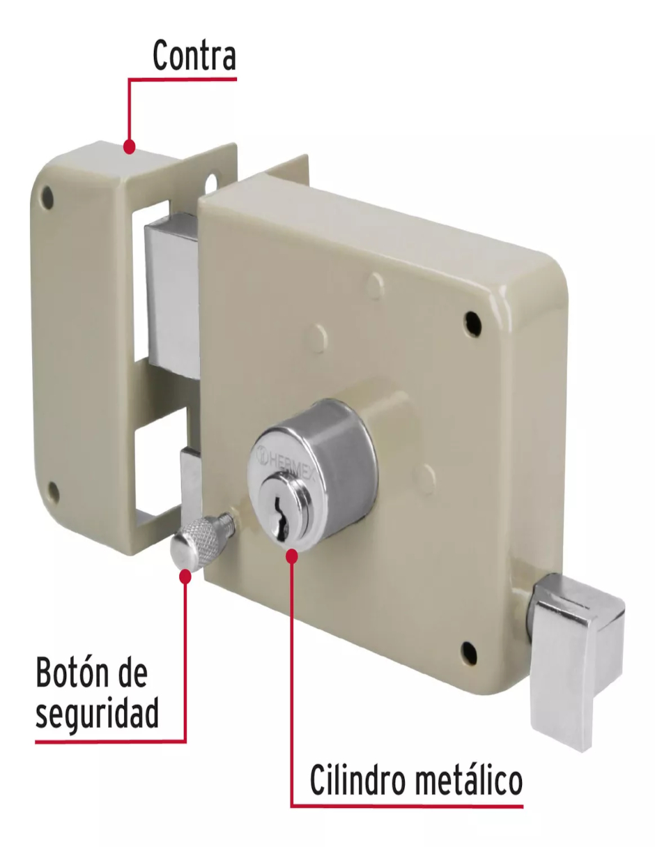 Foto 4 pulgar | Cerradura Sobreponer Instala-fácil Izquierda + Termo De Agua De Regalo Güish