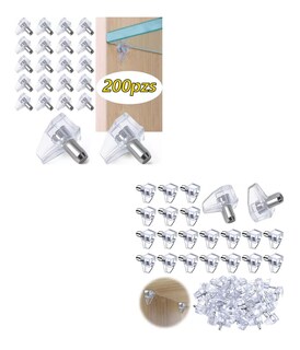 Foto 5 | Soporte Sostén Para Entrepaño Con Perno Lab.g 200 Pzs, Transparente