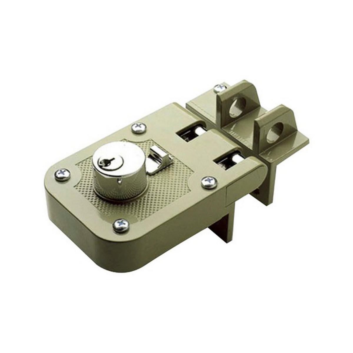 Foto 2 pulgar | Cerradura Puerta Corrediza Phillips Izquierda Doble Cilindro Beige