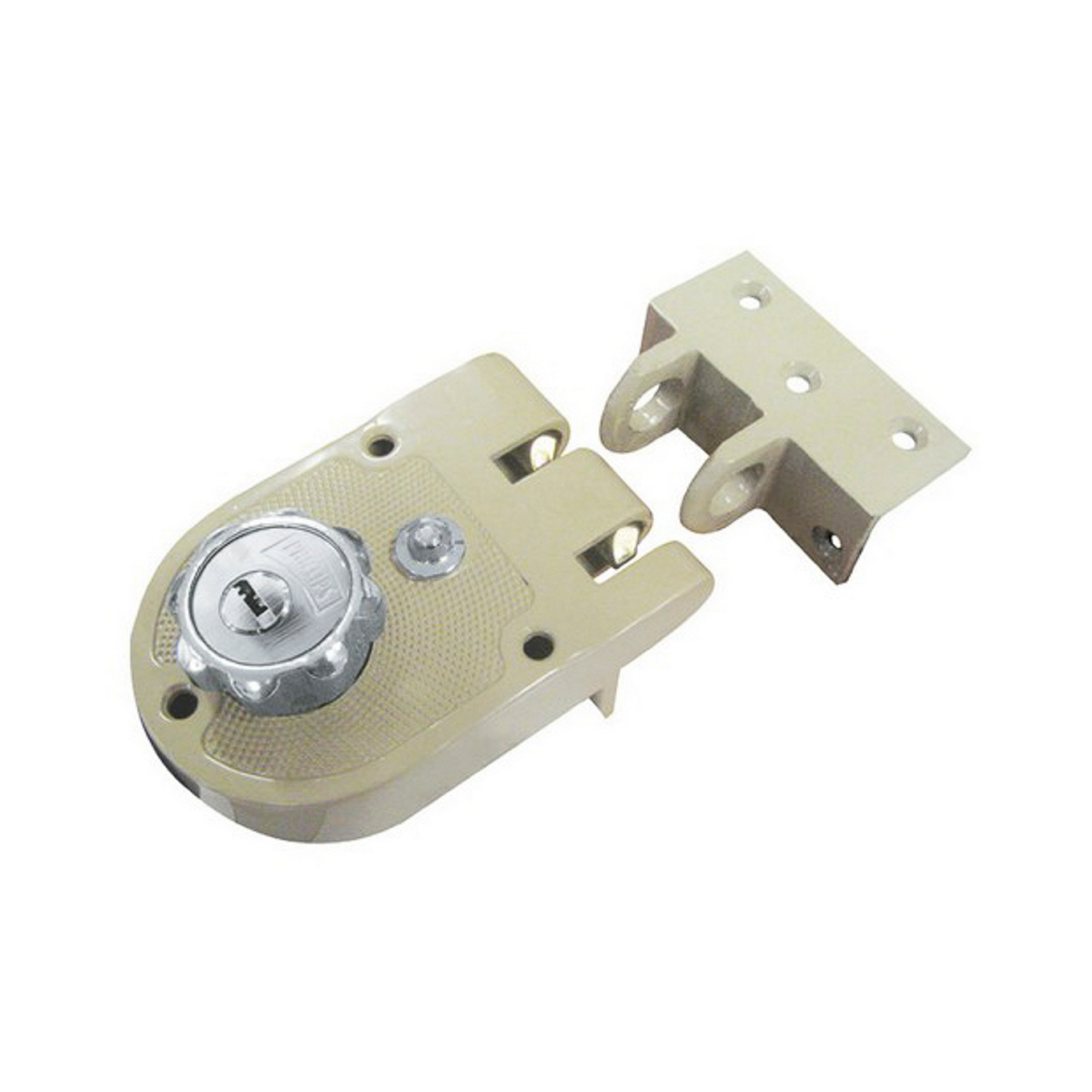 Cerradura Puerta Corrediza Phillips Derecha Llave/puntos Beige