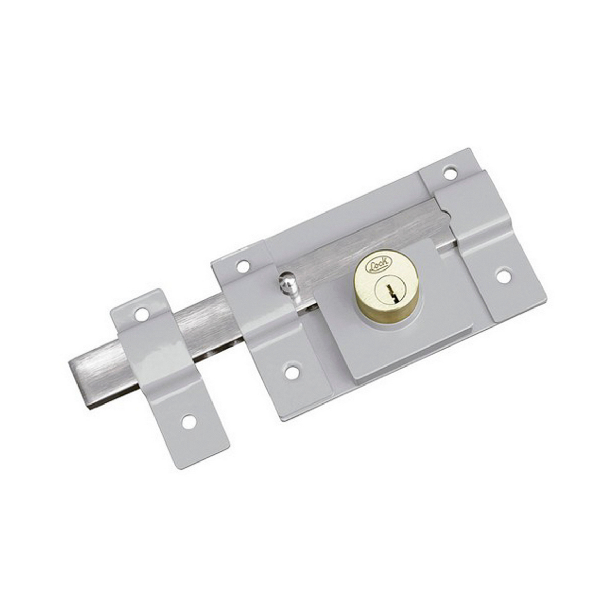 Foto 1 | Cerradura Cortina Lock Gris Llave/interior-exterior