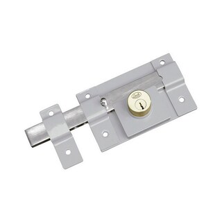 Foto 1 | Cerradura Cortina Lock Gris Llave/interior-exterior