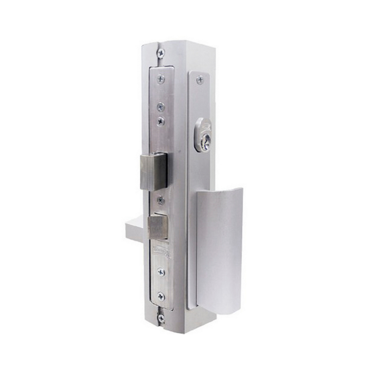 Cerradura Embutir Phillips Llave/Int-manija/Exterior Aluminio de Acabado Natural