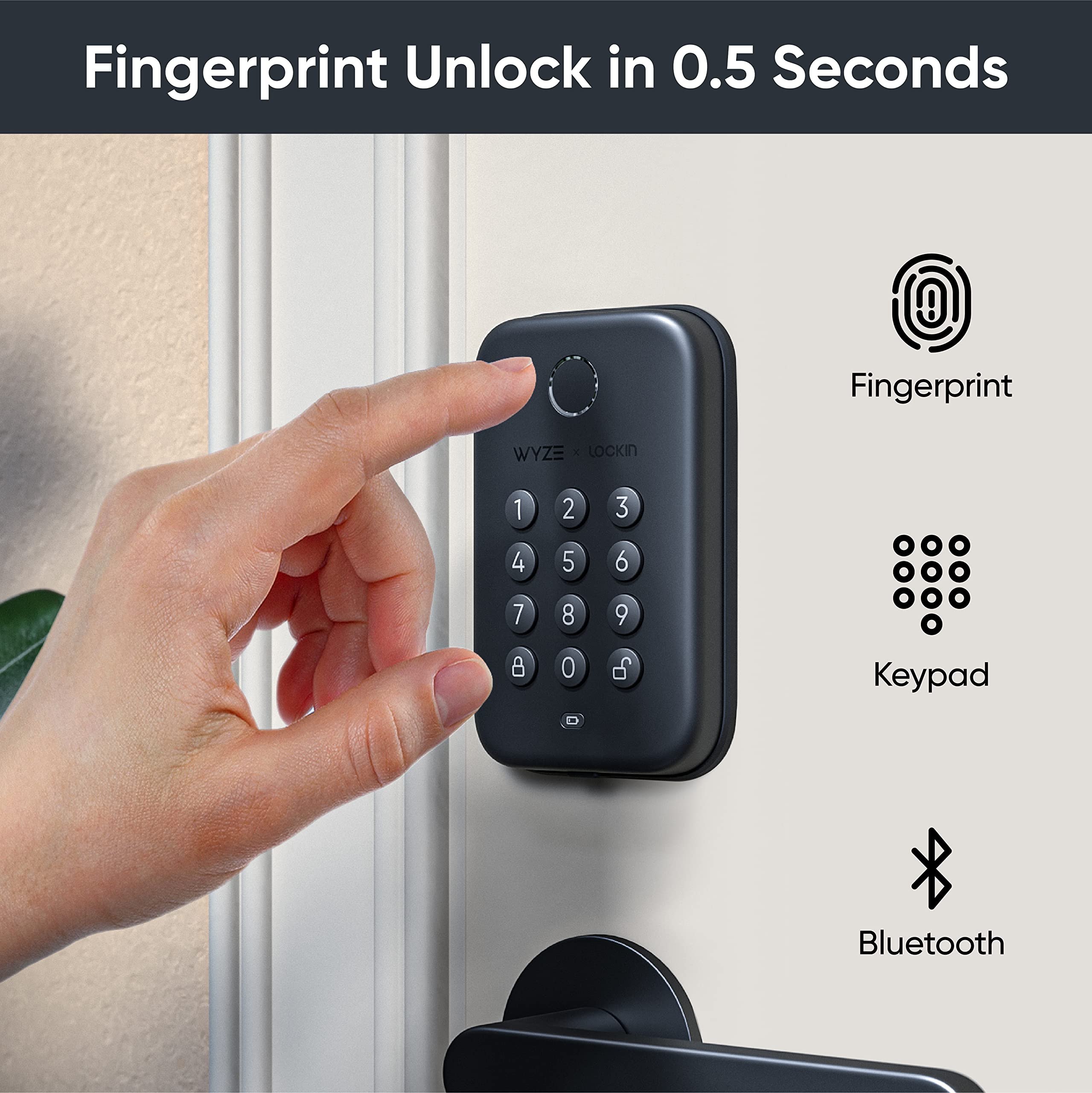 Foto 3 pulgar | Huella Digital Inteligente Bluetooth Deadbolt Wyze Auto-lock Bolt - Venta Internacional.