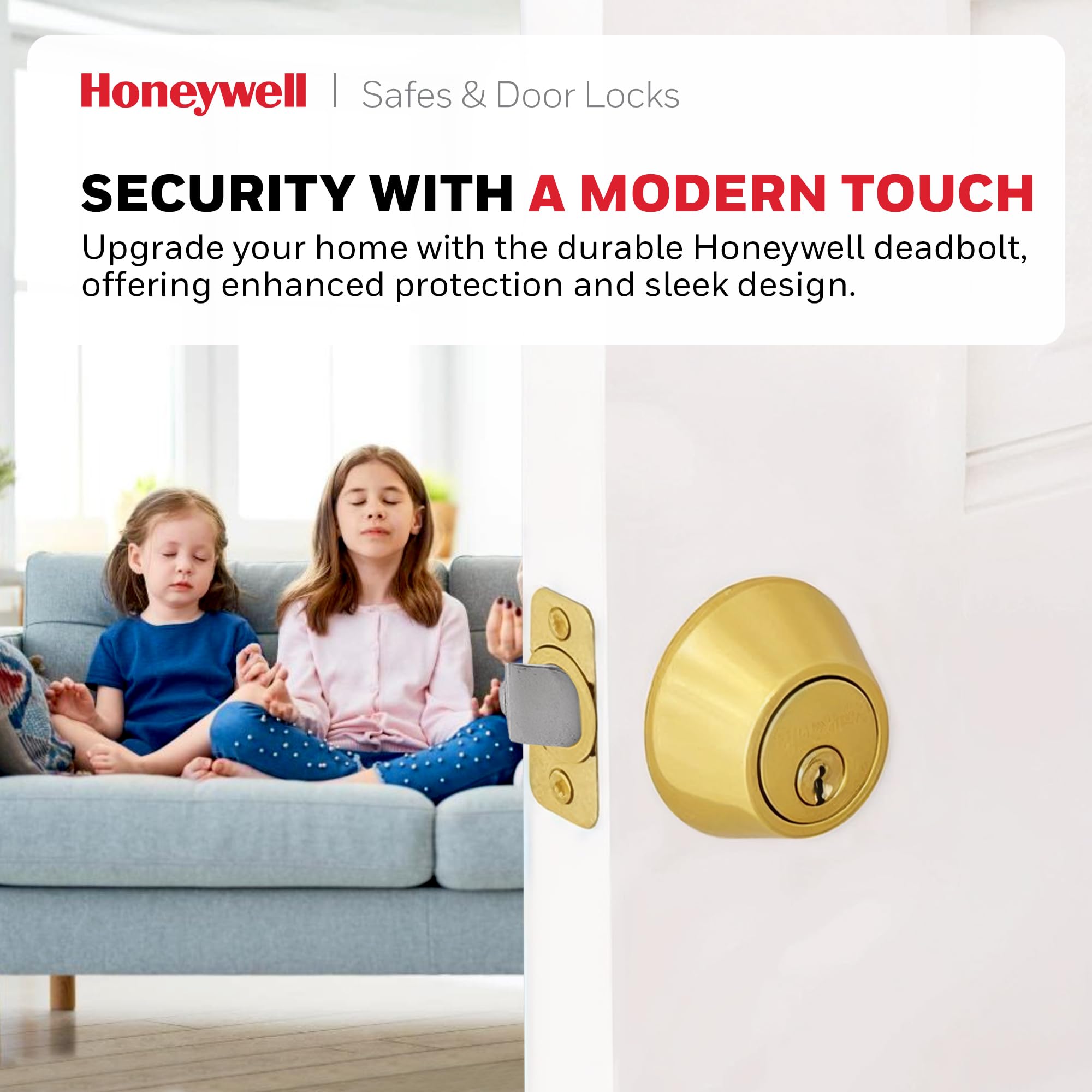 Foto 3 pulgar | Juego De Cerraduras Con Cerrojo Para Puertas Delanteras Honeywell, Resistentes A Los Golpes - Venta Internacional.