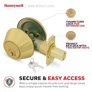 Foto 4 | Juego De Cerraduras Con Cerrojo Para Puertas Delanteras Honeywell, Resistentes A Los Golpes - Venta Internacional.