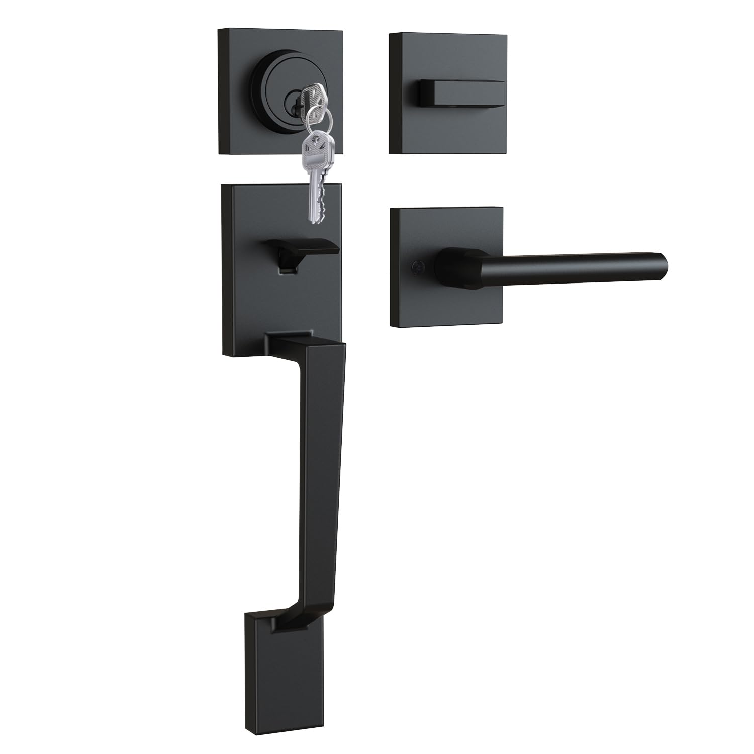Foto 2 pulgar | Juego De Cerraduras Para Puertas Delanteras Ohuhu Heavy Duty Con Cerrojo Negro - Venta Internacional.