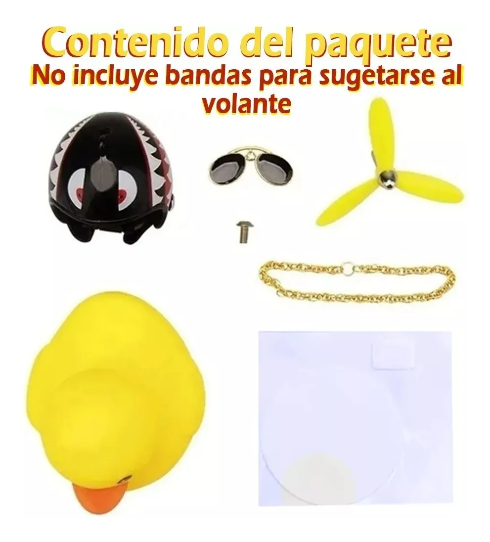 Foto 5 pulgar | Pack 5 Patitos Hule Casco Tiburón Hélice Lentes Decorativos Para Moto Bicicleta Auto