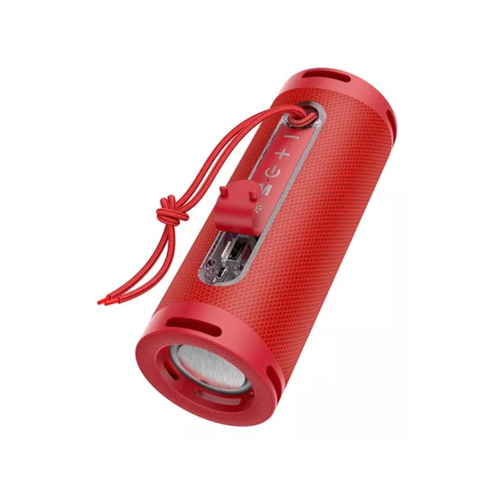 Bocina Hoco Hc9 Color Rojo Portátil Aux Luz Led Ambiental $700