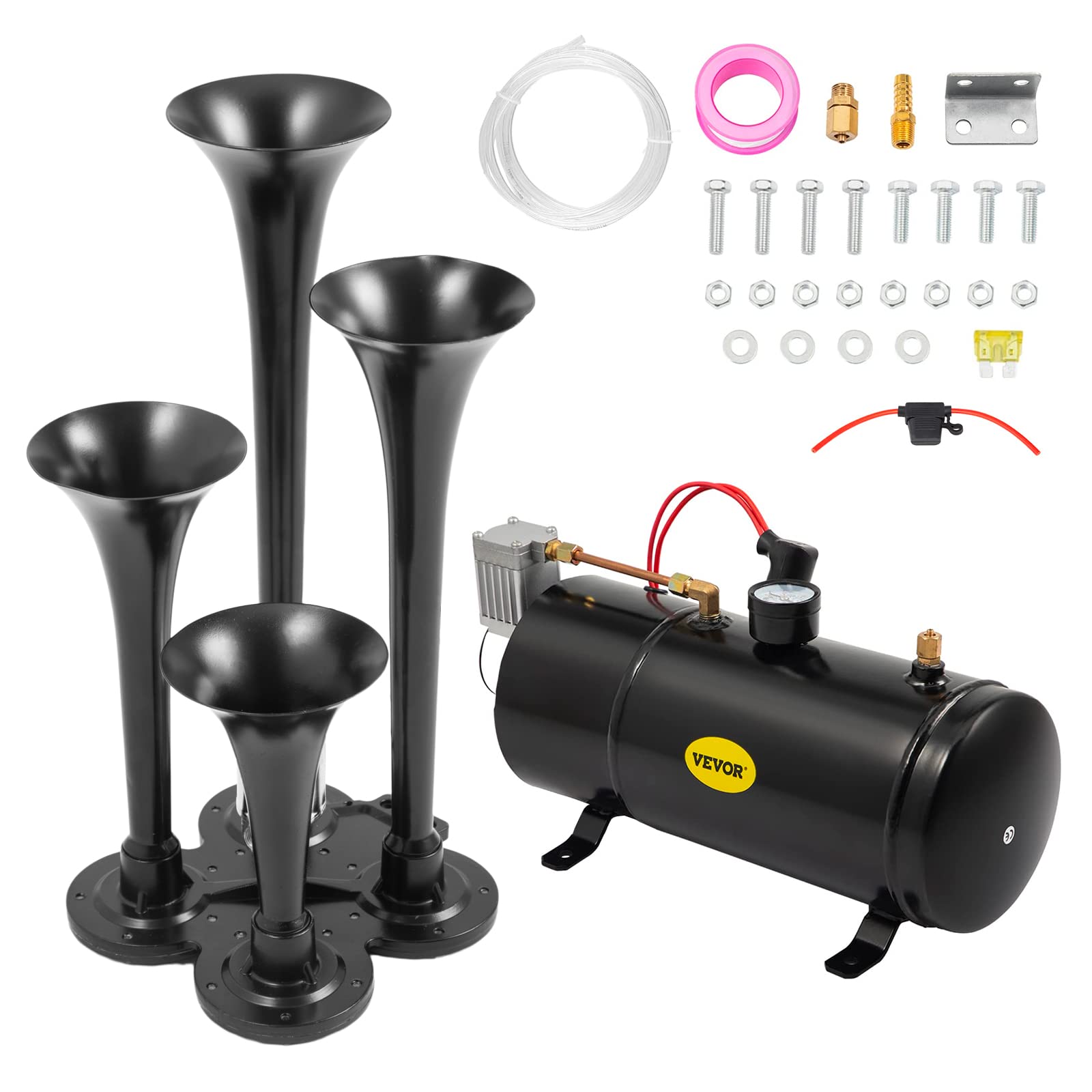Foto 2 pulgar | Kit Train Horns Vevor 150db Con Compresor De Aire De 120 Psi Y 12 V - Venta Internacional.