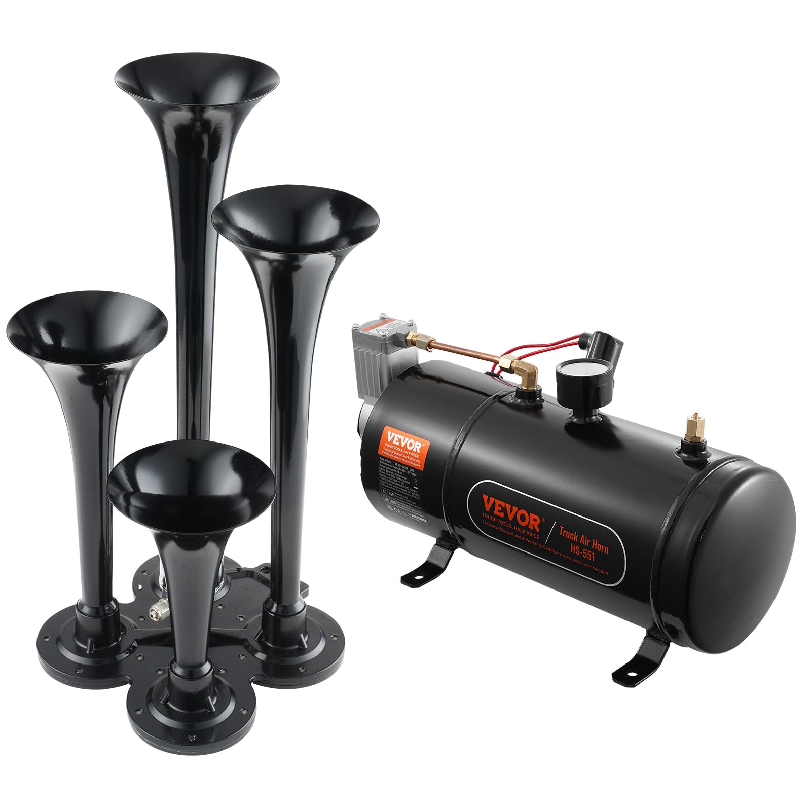 Foto 1 | Kit De Trompetas Train Horns Vevor 4, 150 Db, Para Camionetas De 12 V - Venta Internacional.