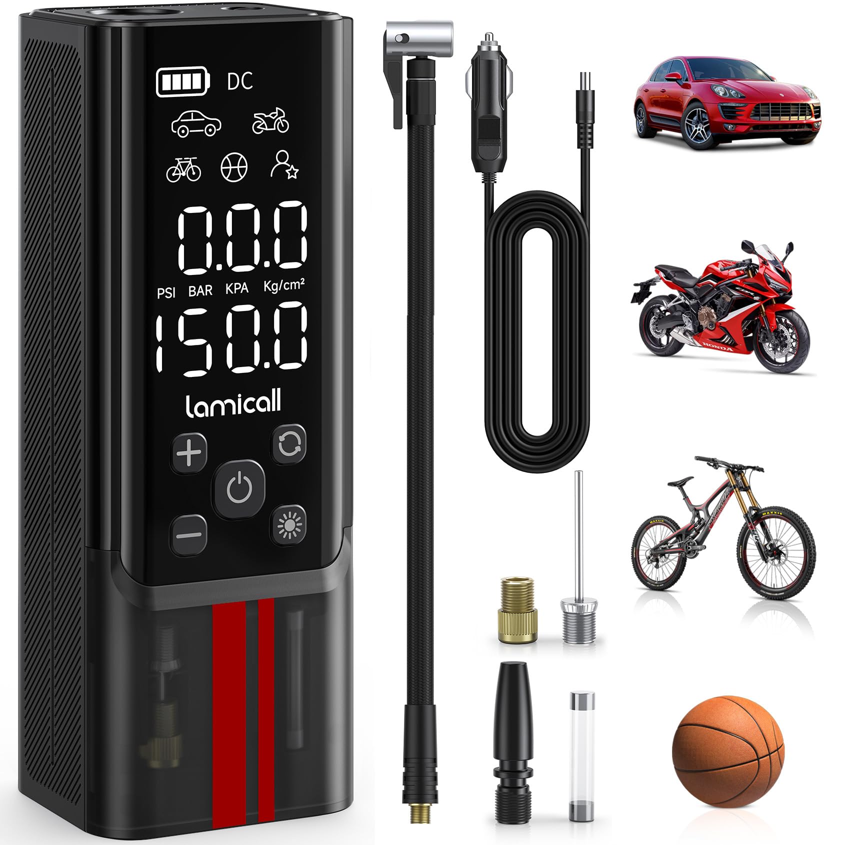 Foto 2 pulgar | Compresor de Aire Portátil Lamicall con Accesorios 150 Psi 12 V - Venta Internacional