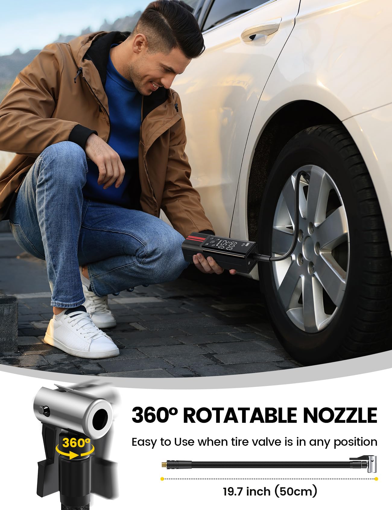 Foto 7 pulgar | Compresor de Aire Portátil Lamicall con Accesorios 150 Psi 12 V - Venta Internacional