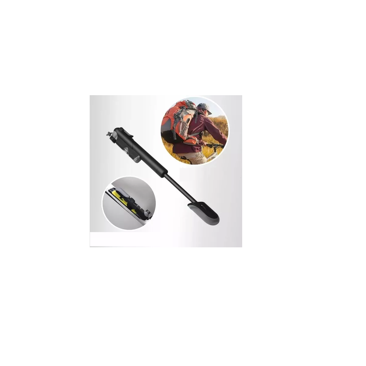 Foto 3 pulgar | Mini Inflador Portátil Para Bicicletas Con Manómetro Eo Safe Imports Esi-17218 Negro