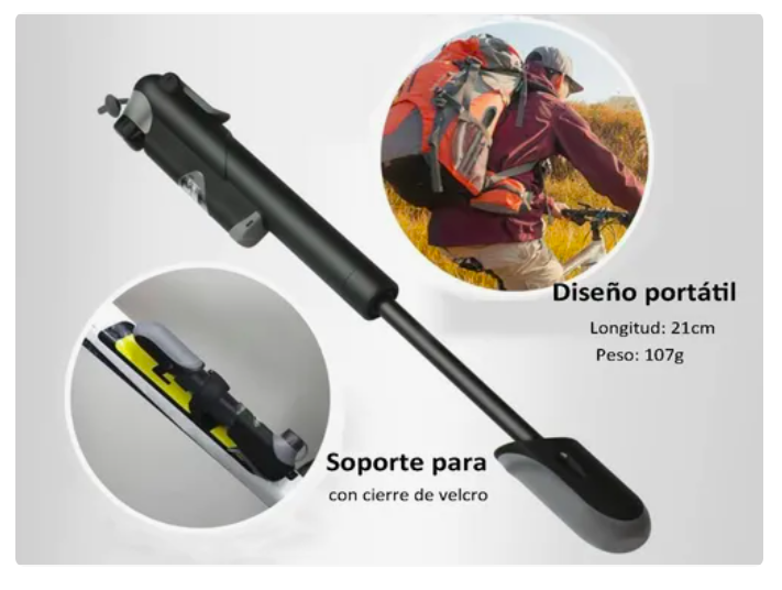 Foto 4 pulgar | Bomba De Aire  Xtellar Pequeña Para Bicicleta De 120psi