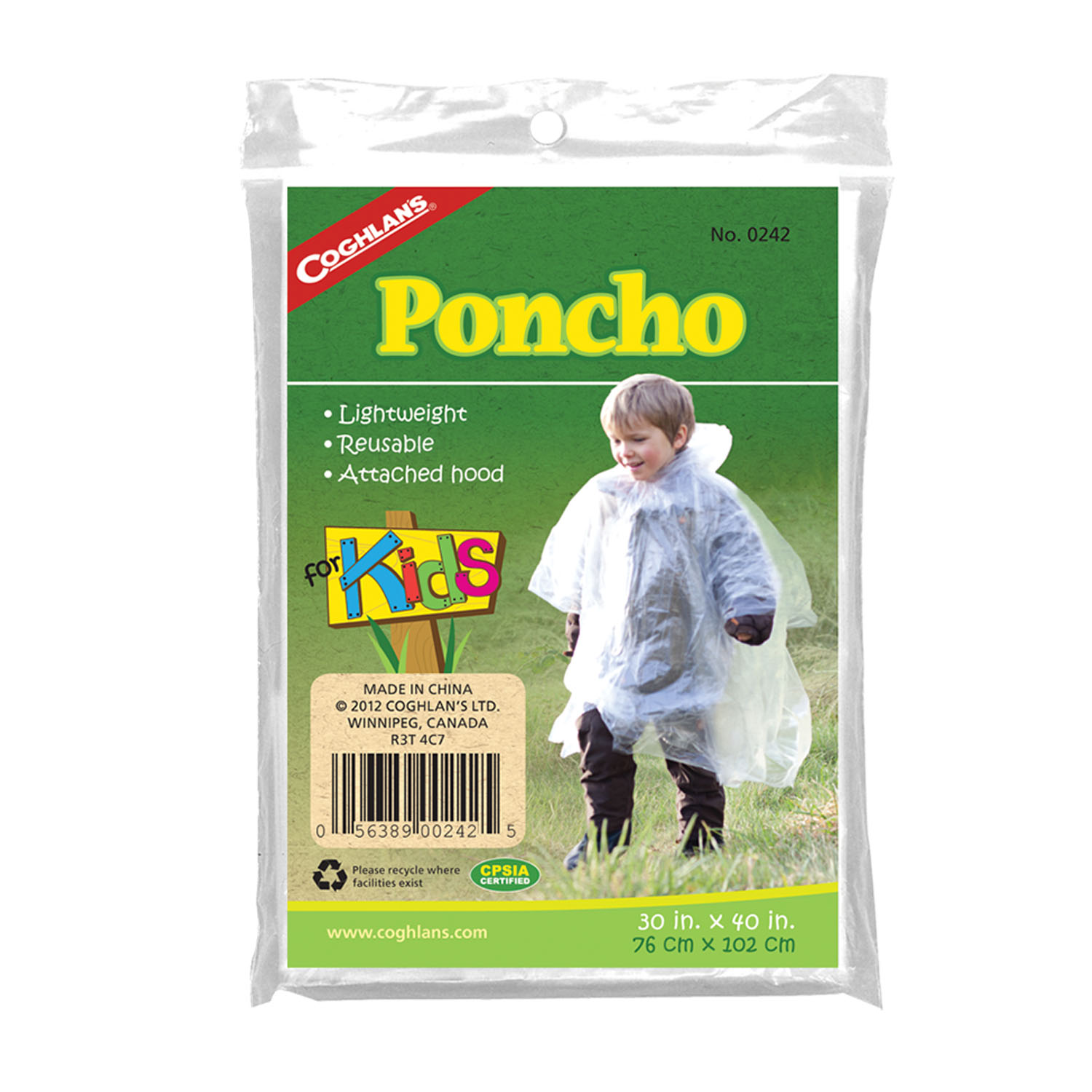 Foto 2 pulgar | Poncho Impermeable de Emergencia para Niños Coghlan's color Blanco
