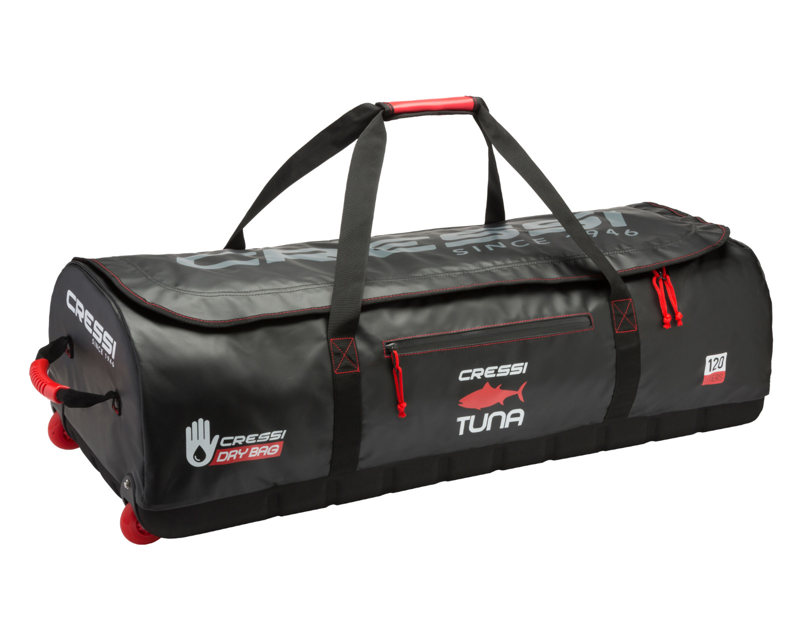 Foto 1 | Mochila Cressi Tuna Dry color Negro/Rojo para Apnea, Buceo y Spearfishing