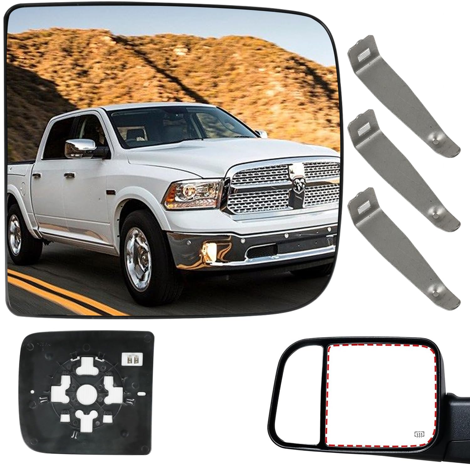 Foto 8 pulgar | Retrovisor Lateral Izquierdo De Repuesto Para Dodge Ram 2010-2020 - Venta Internacional.