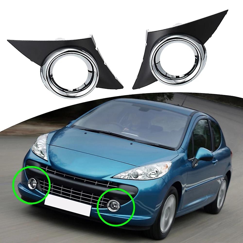 Foto 3 pulgar | Tapa De Faros Antiniebla De Coche Con Marco Cromado Para 207 Sport 2006-2009 - Venta Internacional.