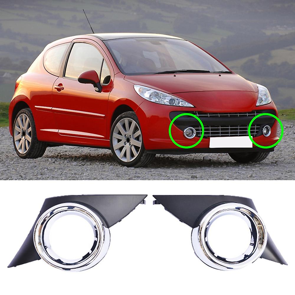 Foto 4 pulgar | Tapa De Faros Antiniebla De Coche Con Marco Cromado Para 207 Sport 2006-2009 - Venta Internacional.