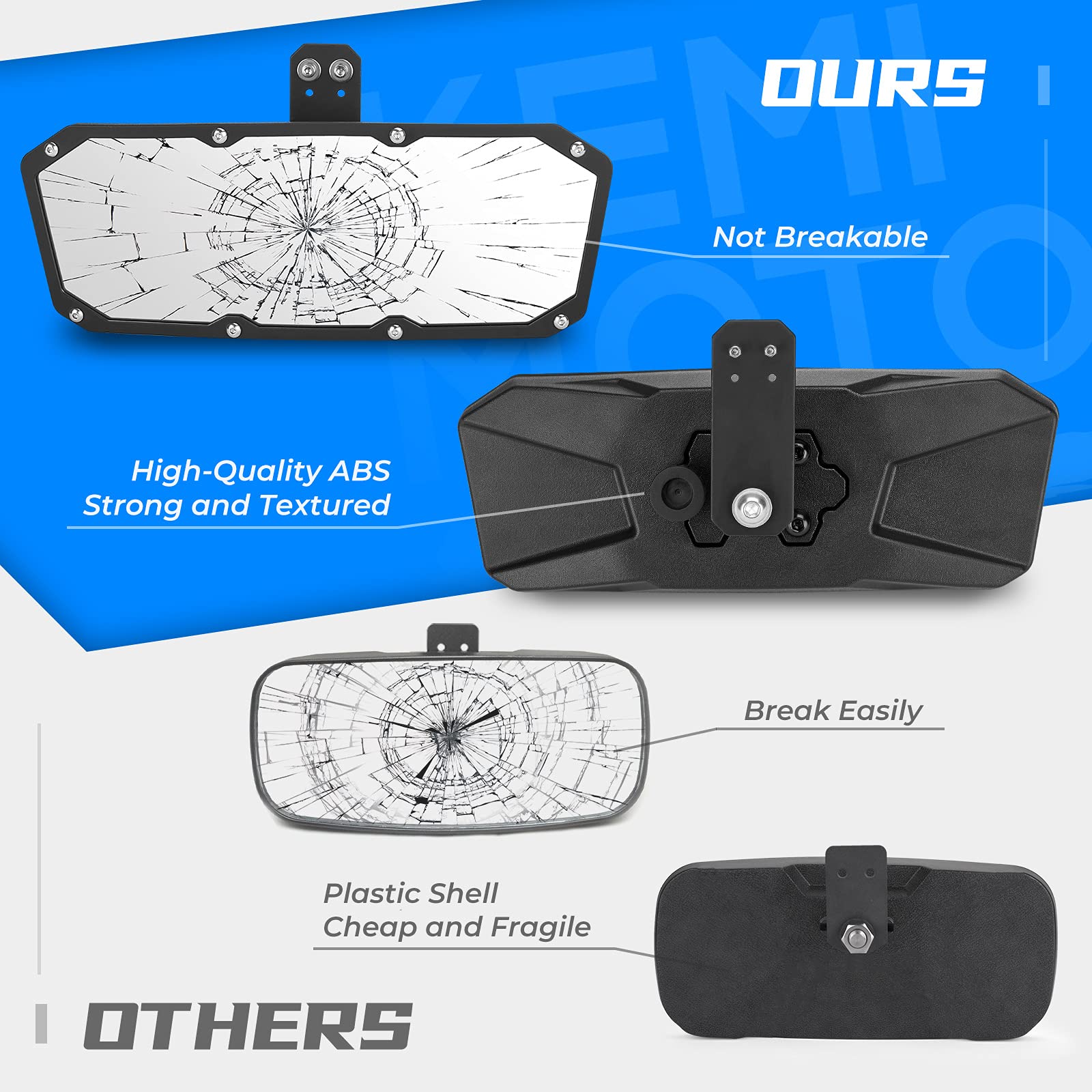 Foto 3 pulgar | Espejo Retrovisor Utv Compatible Con Kemimoto Polaris Ranger - Venta Internacional.