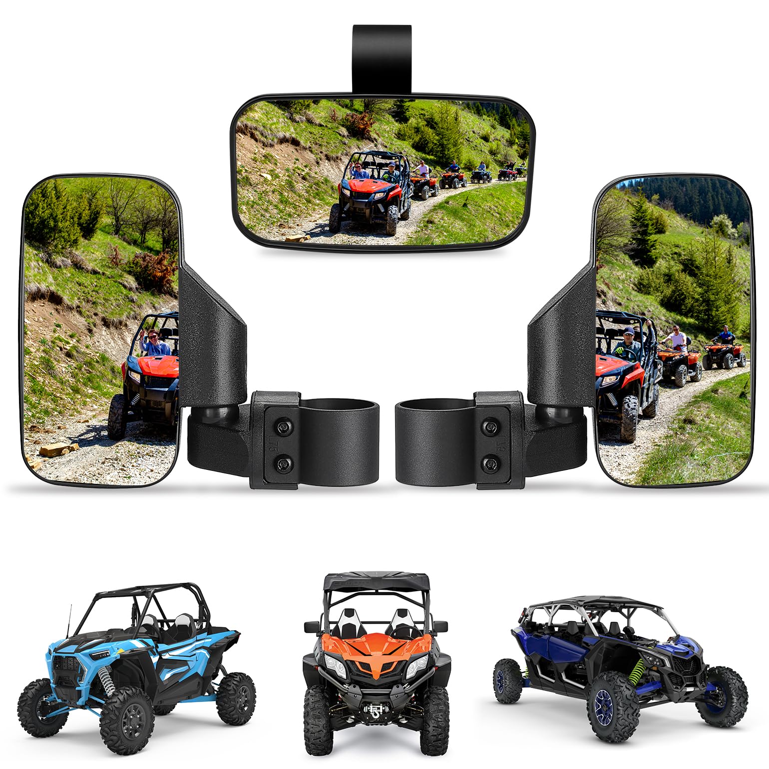 Foto 2 pulgar | Espejos Laterales Utv Y Espejo Central Kemimoto Para Polaris Rzr - Venta Internacional.