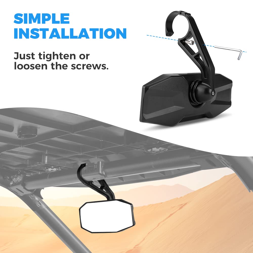 Foto 7 pulgar | Espejo Central Retrovisor Kemimoto Rzr 1000 Para Barra Antivuelco De 1.75» - Venta Internacional.