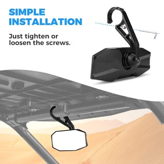 Foto 6 | Espejo Central Retrovisor Kemimoto Rzr 1000 Para Barra Antivuelco De 1.75» - Venta Internacional.