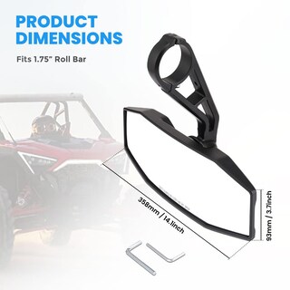 Foto 7 | Espejo Central Retrovisor Kemimoto Rzr 1000 Para Barra Antivuelco De 1.75» - Venta Internacional.