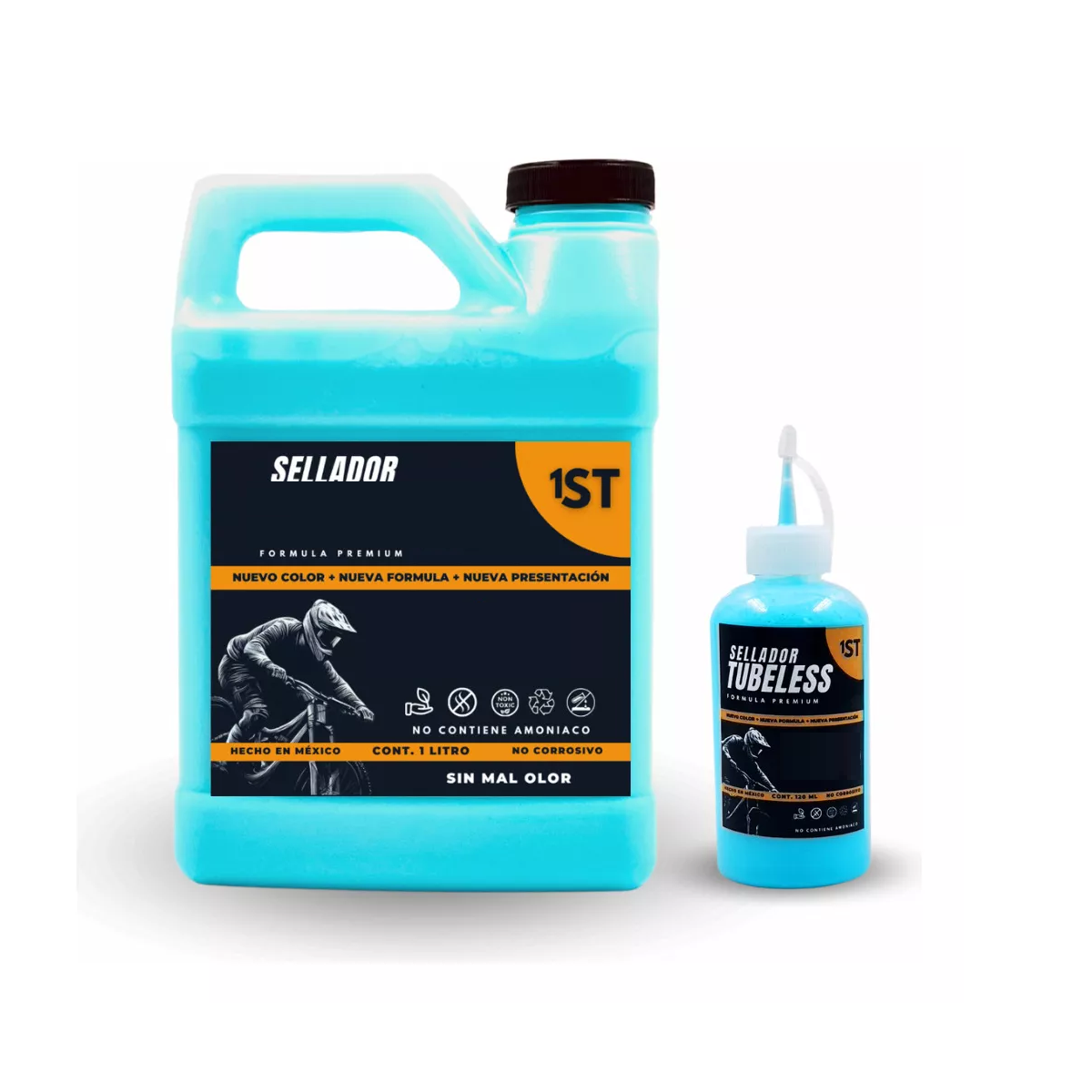 Sellador Tubeless 1 Litro + Bote Aplicador 125m Eo Safe Imports Esi-15807 Azul