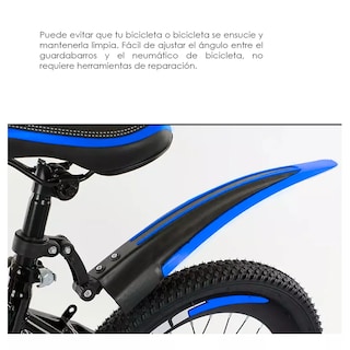 Foto 2 | Salpicaderas Trasera Y Delantera Para Bicicleta Universal Eo Safe Imports Esi-15804 Azul