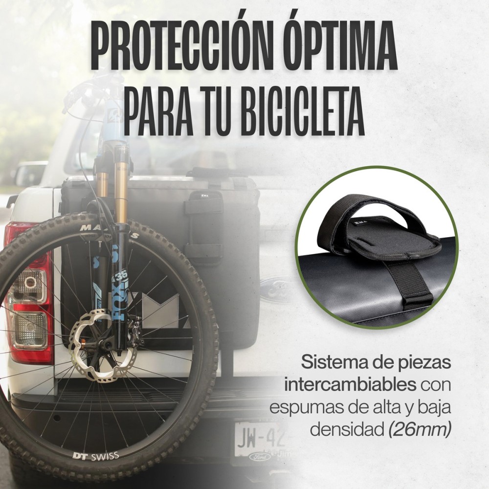 Foto 5 pulgar | Tailgate Pad Protector Rack Flexible Para Bici De Montaña Kma 3.0 Duo Color Negro Desmontable