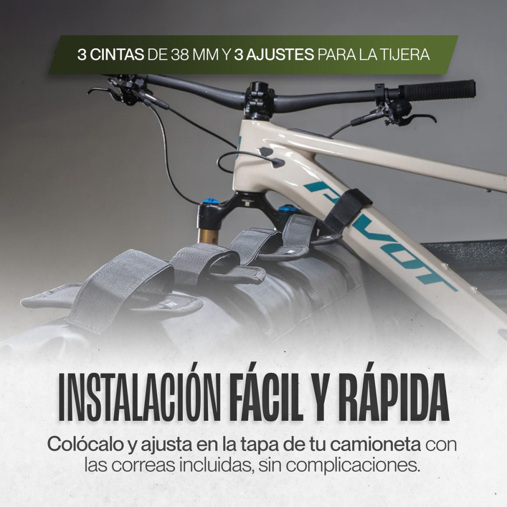 Foto 7 pulgar | Tailgate Pad Protector Rack Flexible Para Bici De Montaña Kma 3.0 Duo Color Negro Desmontable