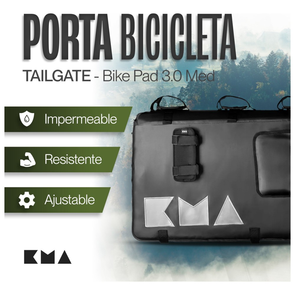 Foto 4 pulgar | Tailgate Pad Protector Rack Flexible Para Bici De Montaña Kma 3.0 Med Color Negro Desmontable