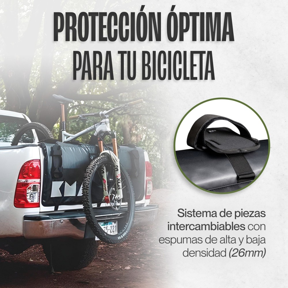 Foto 5 pulgar | Tailgate Pad Protector Rack Flexible Para Bici De Montaña Kma 3.0 Med Color Negro Desmontable