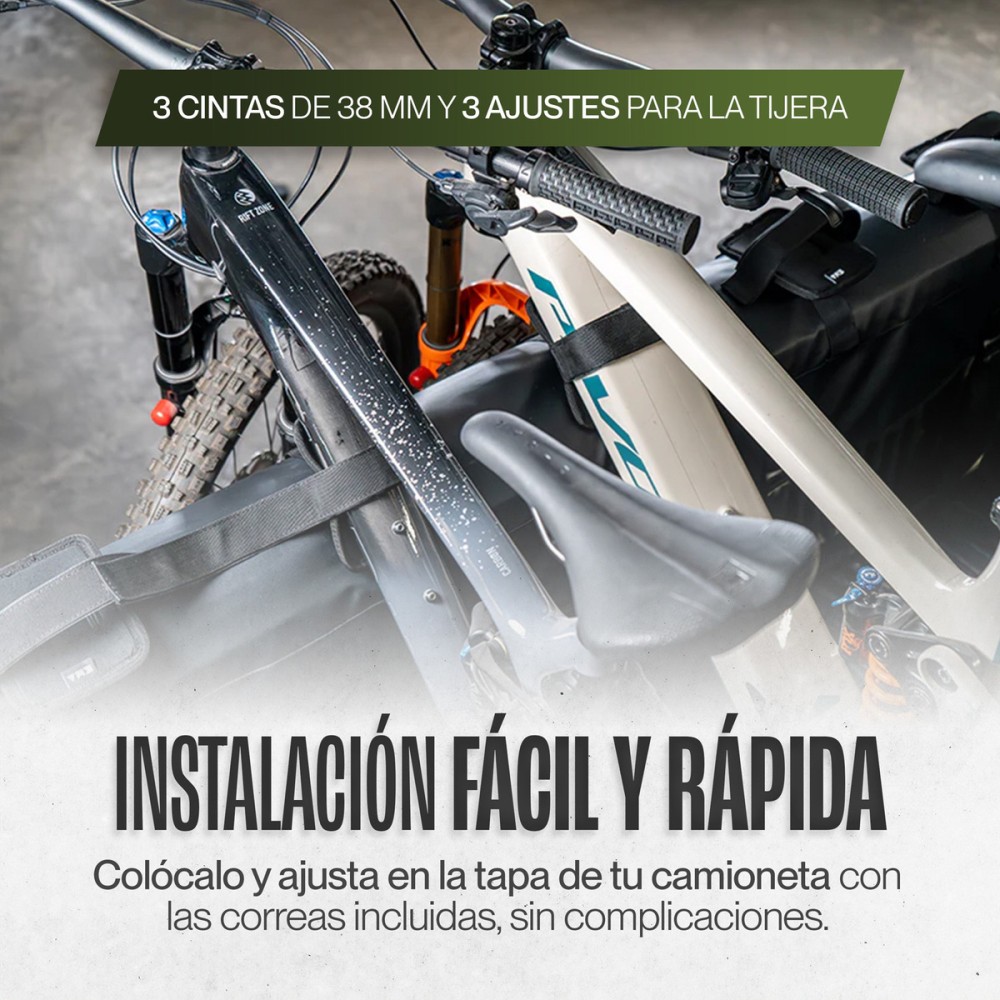 Foto 7 pulgar | Tailgate Pad Protector Rack Flexible Para Bici De Montaña Kma 3.0 Med Color Negro Desmontable