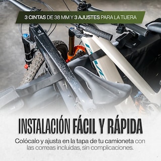 Foto 6 | Tailgate Pad Protector Rack Flexible Para Bici De Montaña Kma 3.0 Med Color Negro Desmontable