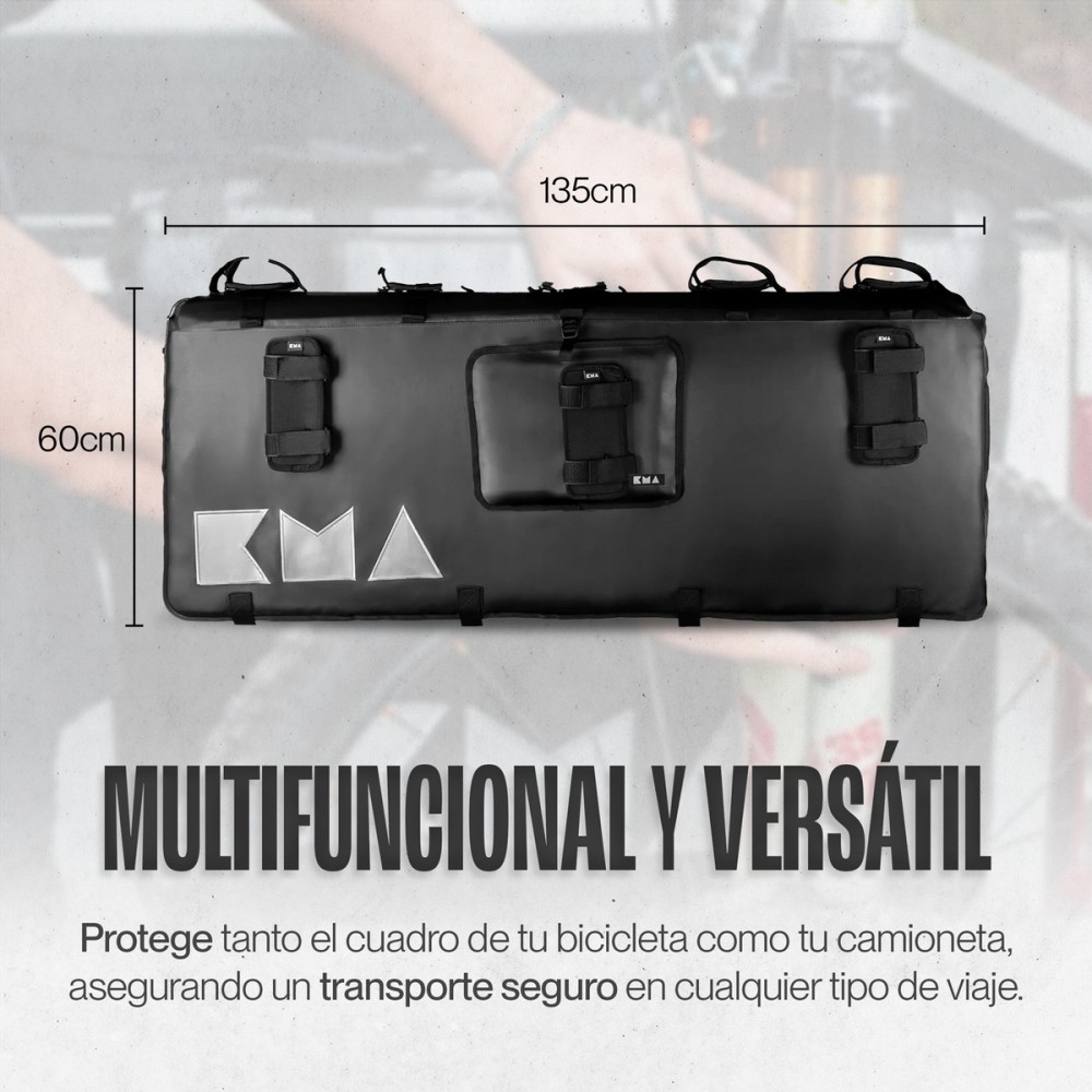 Foto 8 pulgar | Tailgate Pad Protector Rack Flexible Para Bici De Montaña Kma 3.0 Med Color Negro Desmontable