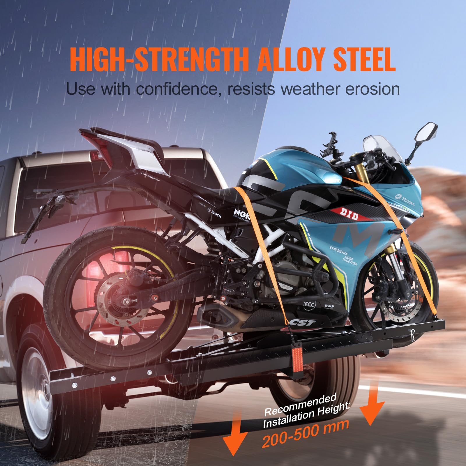 Foto 3 | Soporte De Enganche De Acero Vevor Para Motocicleta, 272 Kg, 2 Pulgadas - Venta Internacional.