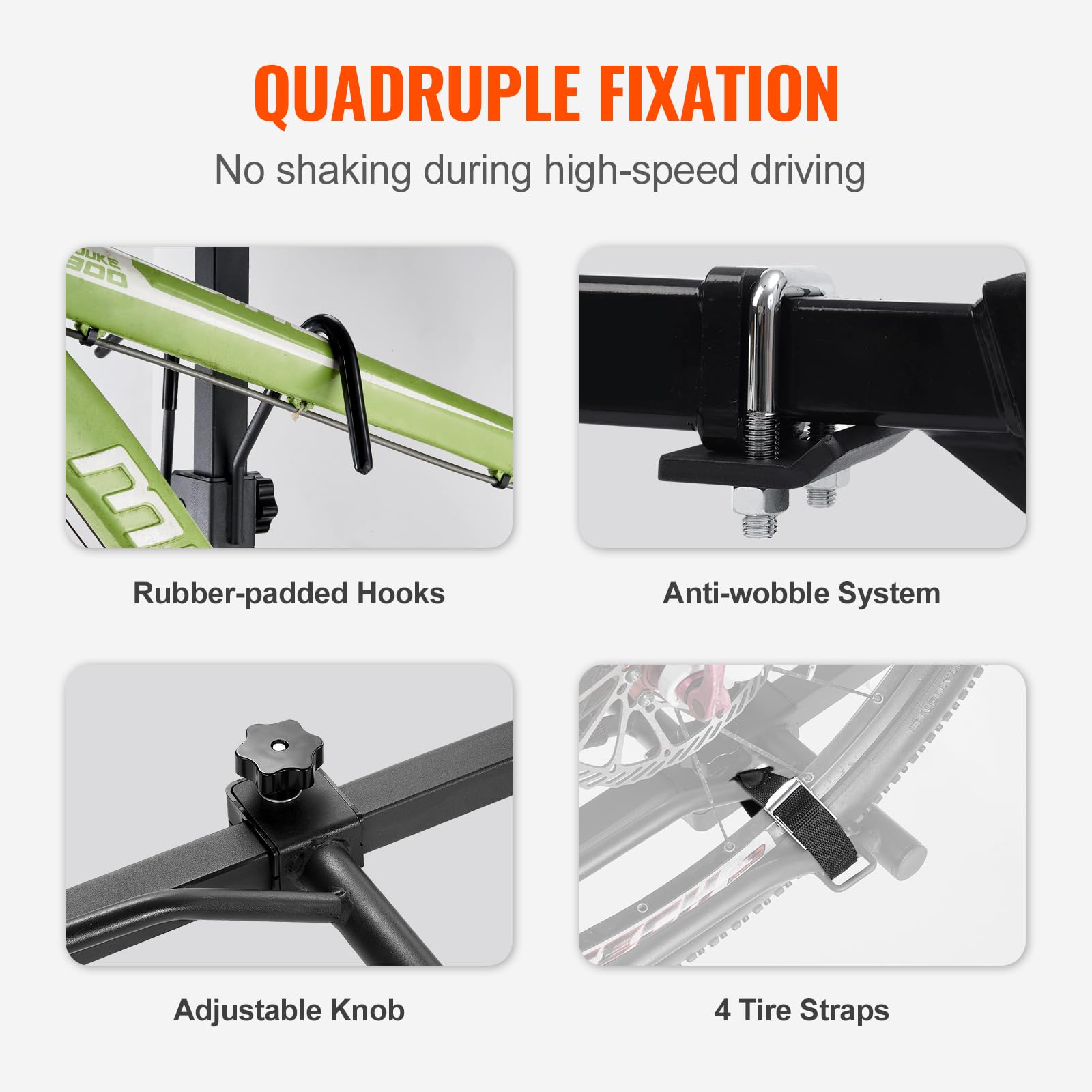Foto 4 pulgar | Portabicicletas Vevor Hitch Mount, Plataforma Para 2 Bicicletas, 36 Kg De Capacidad - Venta Internacional.